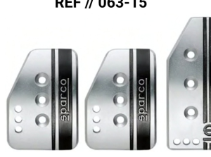 Pedales MecÃ¡nicos Sparco Aluminio Plata Con LÃ­nea Negra