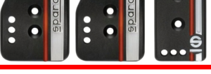 Pedales De Lujo Sparco Negro Con LÃ­nea Roja (3 Piezas)