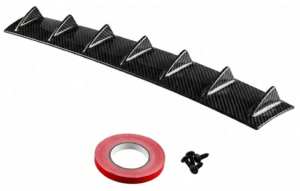 Difusor De Bumper Trasero Clasico 85cm - 7 Branqueas Fibra De Carbono
