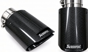 Puntera Akrapovic Fibra De Carbono Real Interior Cromado 17cm