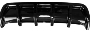 Difusor De Bumper Trasero 67cm - 6 Puntas Negro Piano