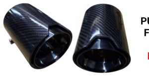 Puntera BMW M2 M3 M4 Fibra De Carbono Real Brillante Interior Negro 12cm