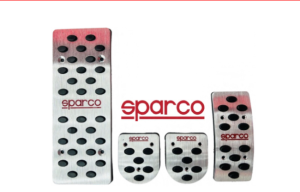 Kit Pedales MecÃ¡nicos Con DescansapiÃ©s Sparco Rojo 4 Piezas