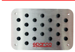 Taconera MetÃ¡lica Para Tapete Sparco Con Letras Rojas